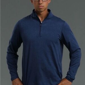 Men's Royal Blue 1/4 Zip Long Sleeve Pullover